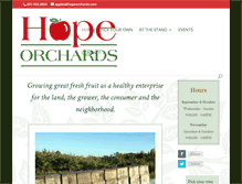 Tablet Screenshot of hopeorchards.com